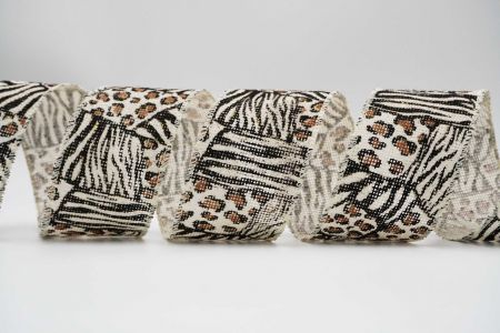 Leopard Print Wired Ribbon_KF6673GC-2-2_Ivory